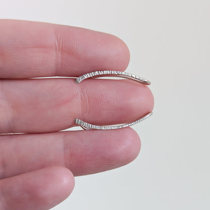 Textured sterling silver Ear climbers