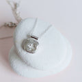 Star pillow square sterling silver pendant necklace
