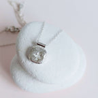 Star pillow square sterling silver pendant necklace