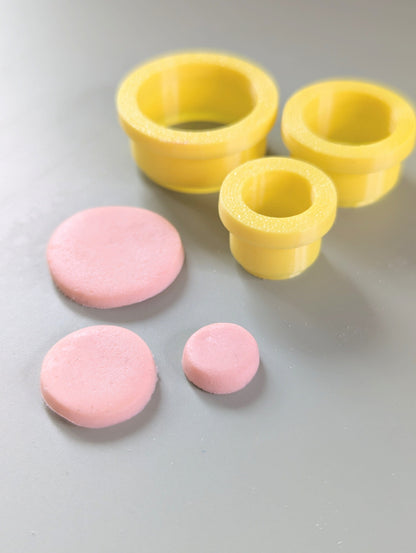 Polymer Clay Cutter Sets | Circle Round Shapes, Small, Medium and Large Size | Jewellery Crafting, custom cutters Pop Arc 