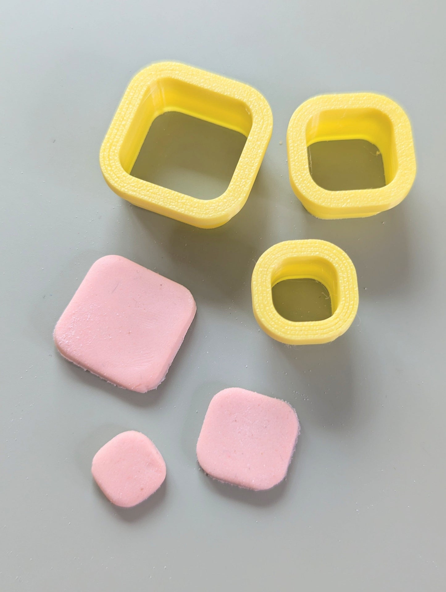 Polymer Clay Cutter Sets | Square Shapes, Small, Medium and Large Size | Jewellery Crafting, custom cutters Pop Arc 