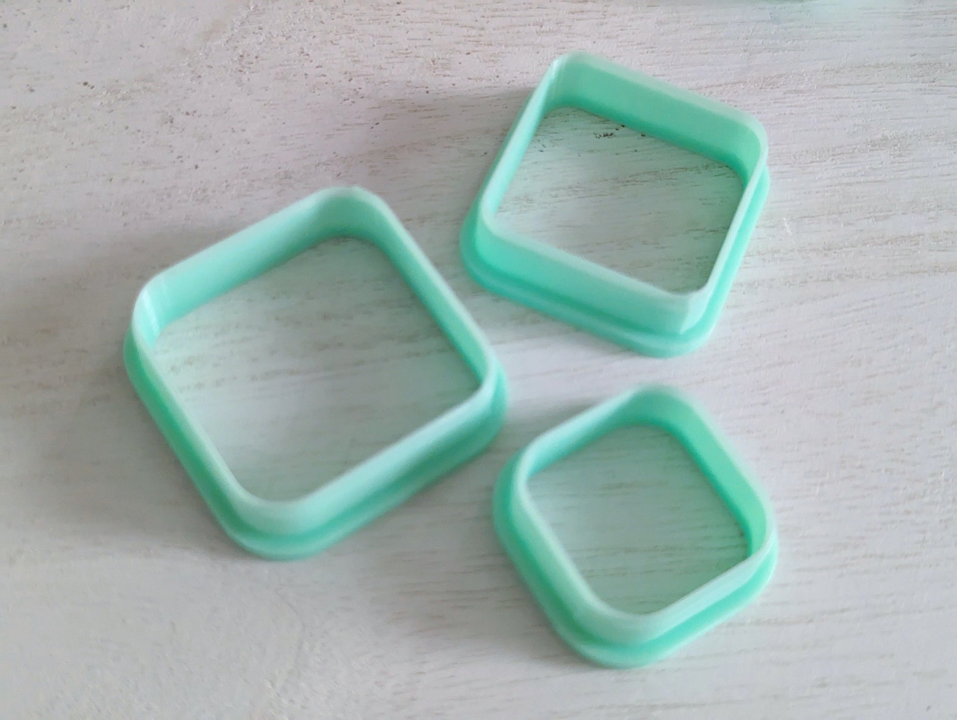 Polymer Clay Cutter Sets | Square Shapes, Small, Medium and Large Size | Jewellery Crafting, custom cutters Pop Arc SET B - LARGE 