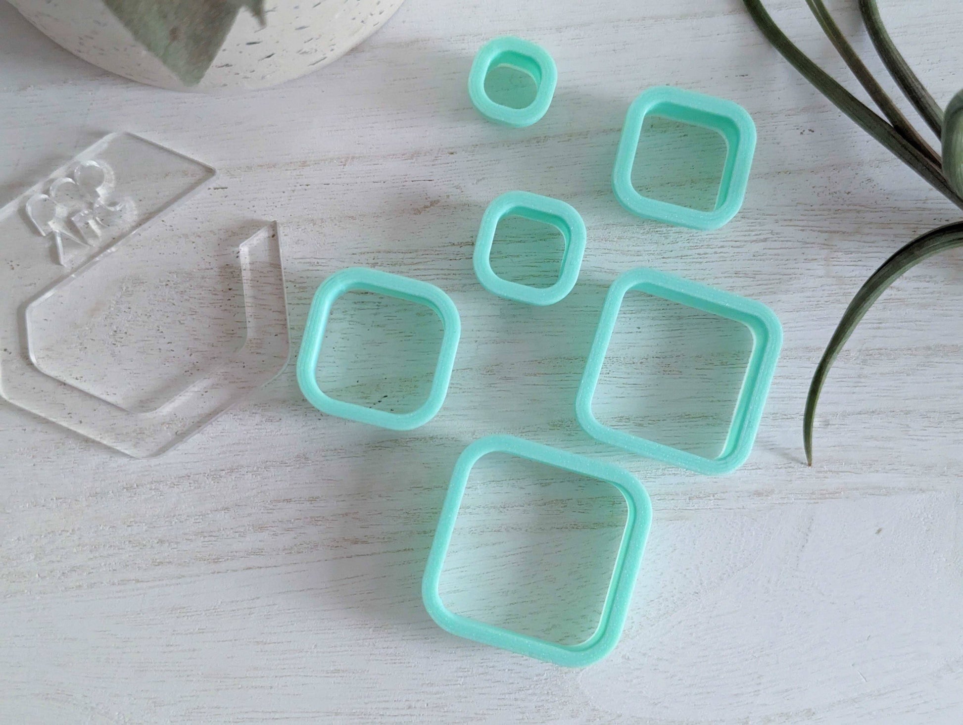 Polymer Clay Cutter Sets | Square Shapes, Small, Medium and Large Size Pop Arc 