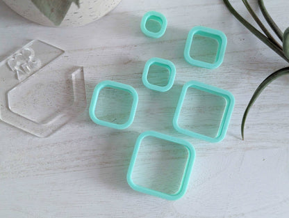 Polymer Clay Cutter Sets | Square Shapes, Small, Medium and Large Size Pop Arc 